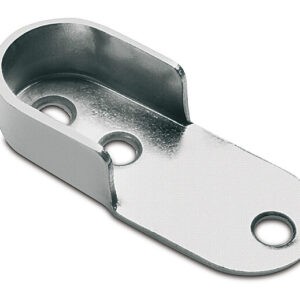 Wardrobe Rail End Socket Bracket 30x15mm Oval