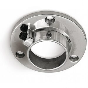 Wardrobe Rail End Support Bracket 25mm Chrome Steel