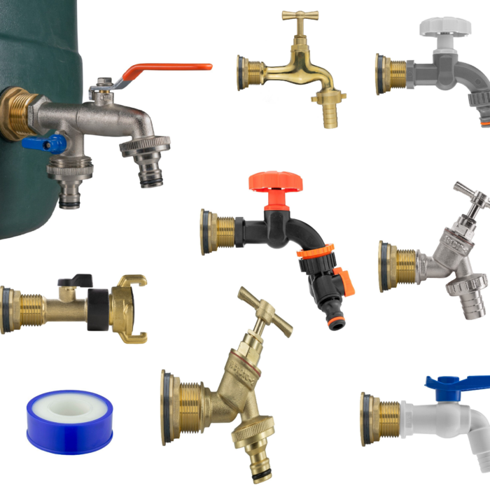 Brass Water Butt Adapter & Tap Kit BSP Outlet