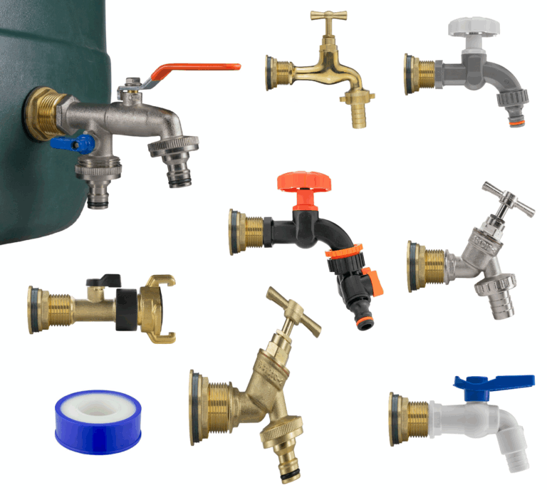 Brass Water Butt Adapter & Tap Kit BSP Outlet