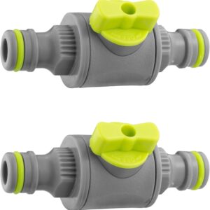 In-Line Shut Off Valve Connector 1/2" Hose (2 Pack)