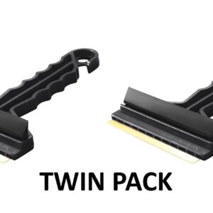 Windscreen Ice Scraper Brass Edge Twin Pack