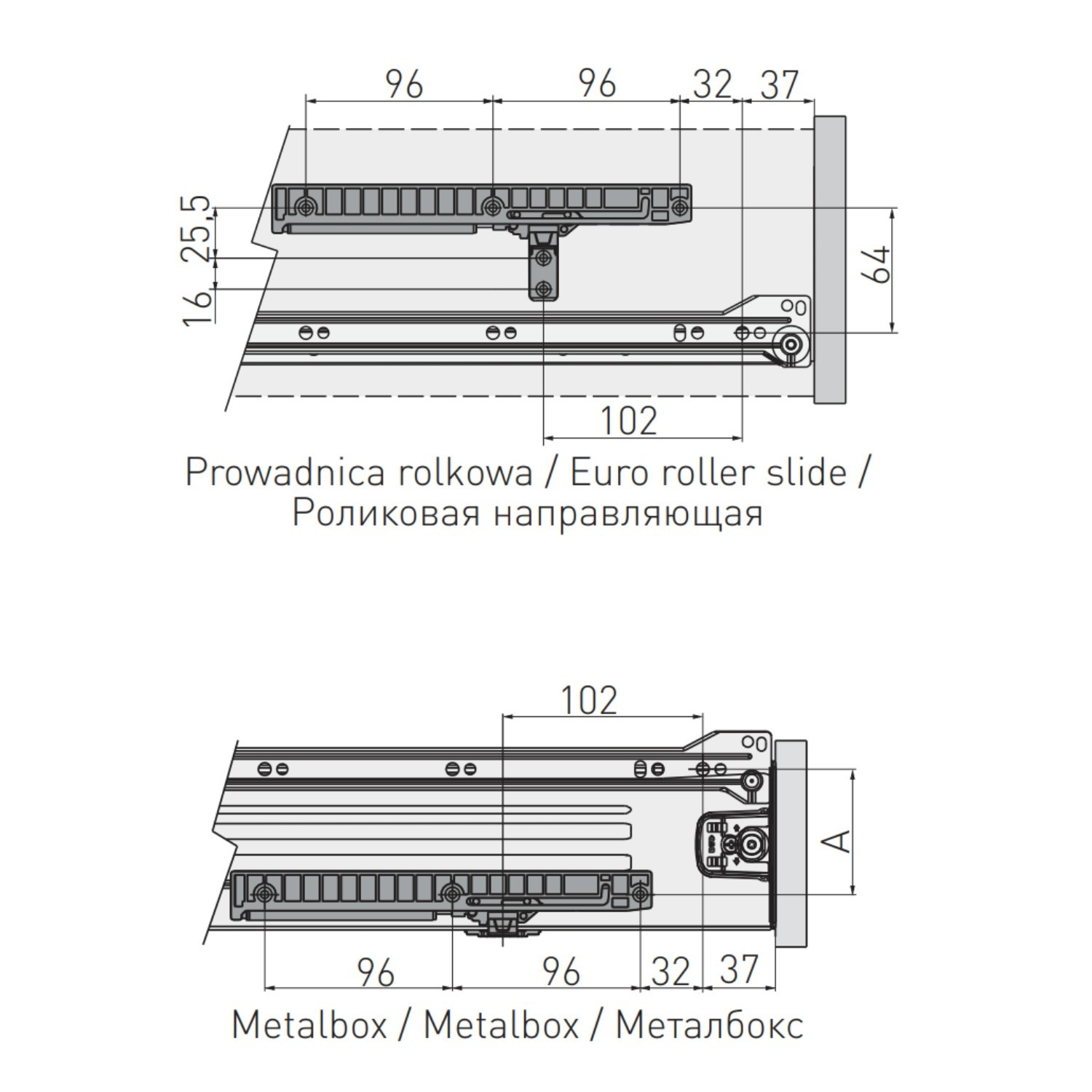 Drawer Soft Close Mechanism for Roller Guides Pack of 2 - Image 2