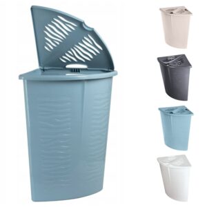 Corner Laundry Basket with Lid 45L