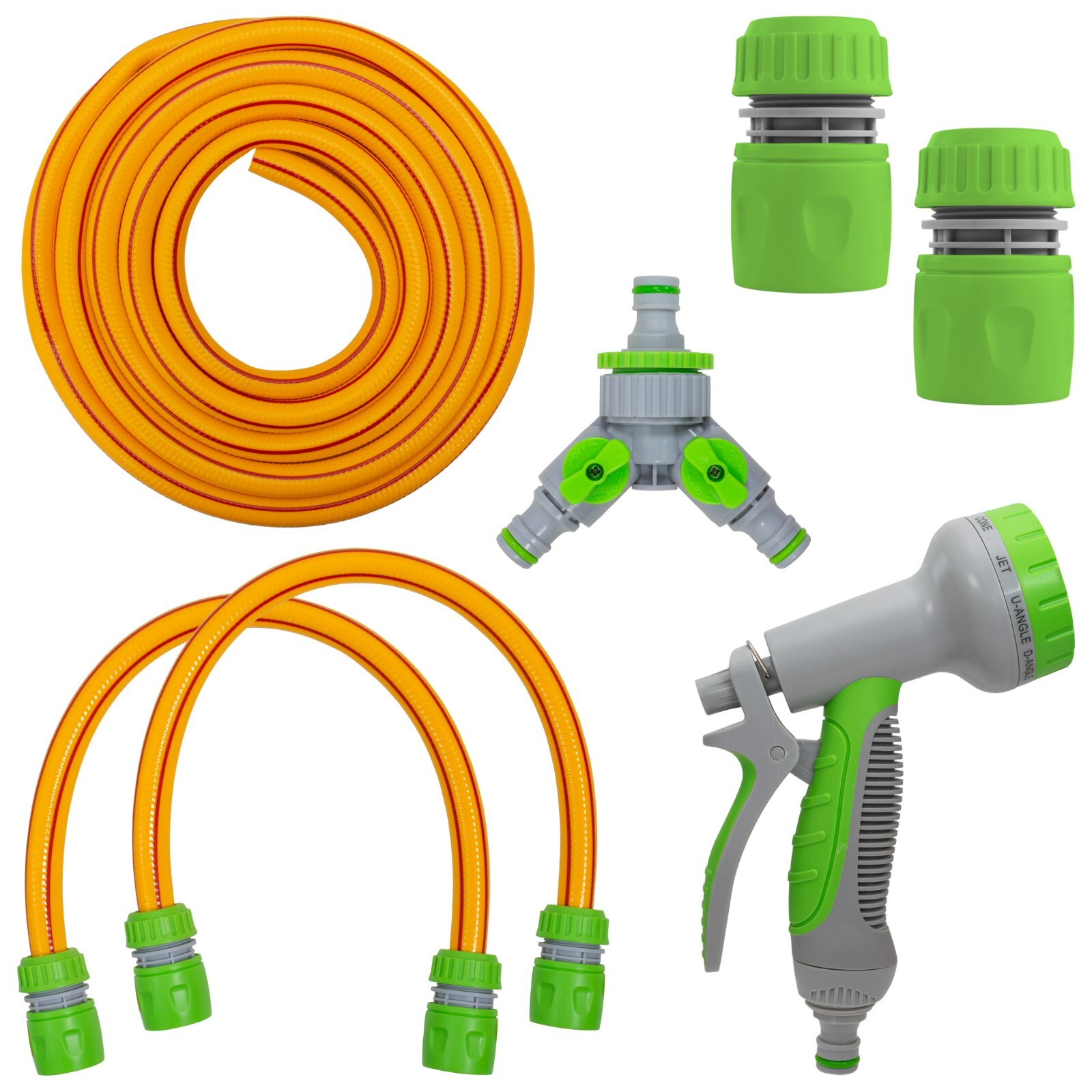 Dog Shower Kit Hot & Cold Splitter Valve 5m Hose Yellow - Image 7