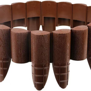 Palisade Lawn Edging Border Wood Effect Brown