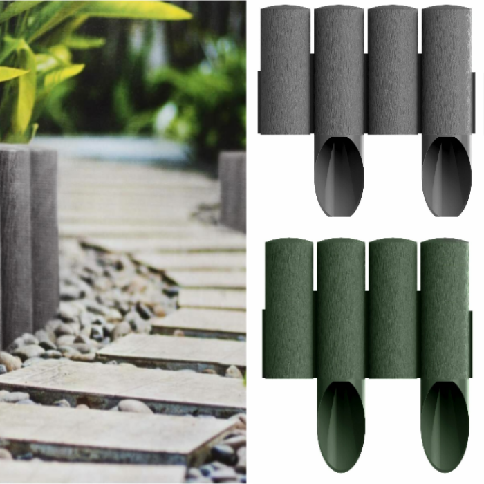Palisade Lawn Edging Wood Effect 15.5cm Above Ground