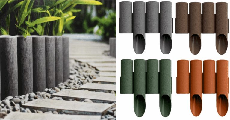 Palisade Lawn Edging Wood Effect 15.5cm Above Ground