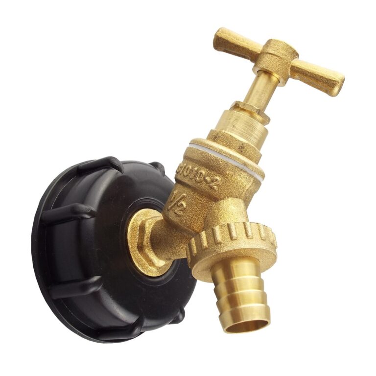IBC Adapter S60x6 to 13mm Hose Tail Brass Tap