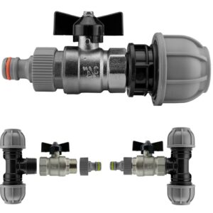 MDPE Butterfly Valve Quick Connector Straight or Tee