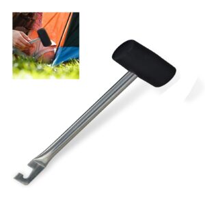 Camping Rubber Mallet with Peg Puller Hook 800g