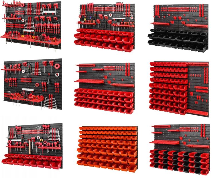Tool Pegboard Red & Black 1150x780mm Modular 13 Models