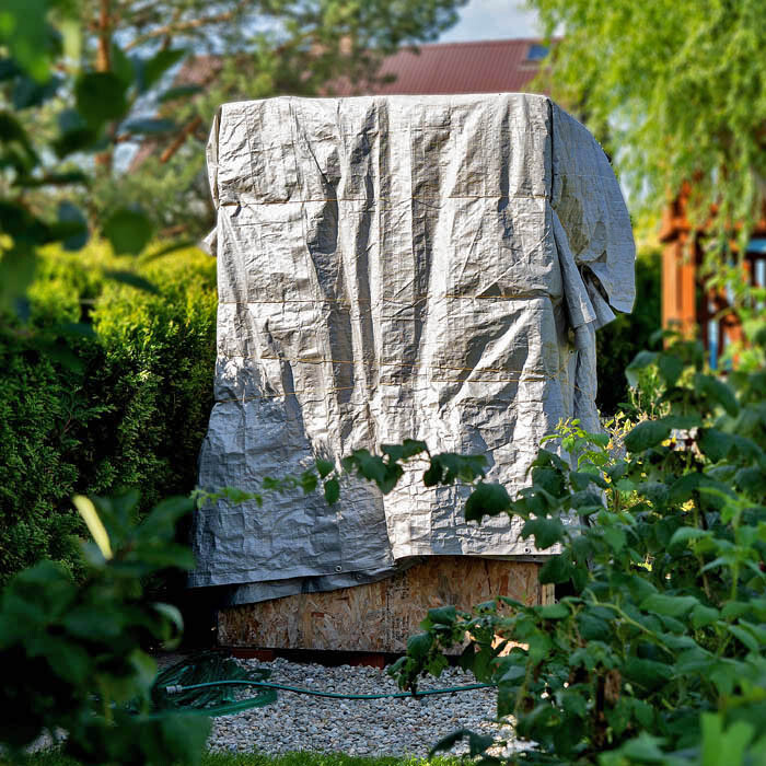 Grey Tarpaulin 80gsm Polypropylene with Eyelets - Image 6