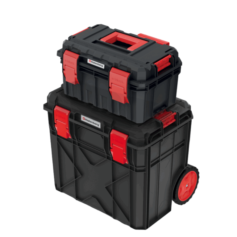 Tool Box Wheeled Trolley & Chest Modular Set of 2