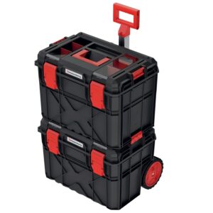 Tool Storage Box Set Wheeled Trolley and Chest