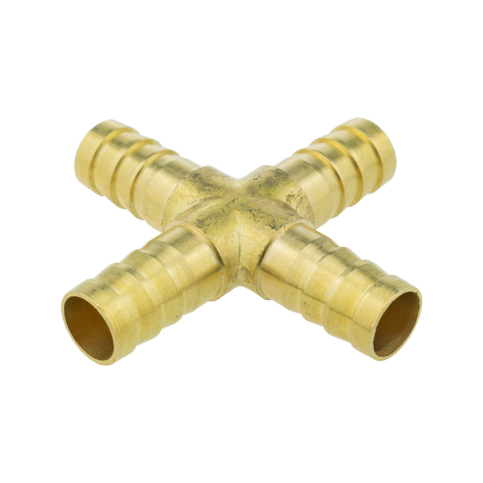Brass Hose Joiner Cross 4-Way Barbed - Image 5