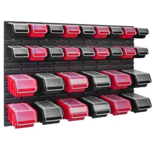 Tool Pegboard Wall Mounted with Storage Bins