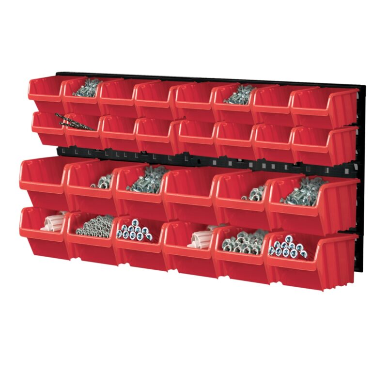 Tool Pegboard 390x390mm 28pc S+M Bins Kit