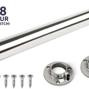 Wardrobe Rail 25mm Chrome Hanging Tube & Brackets