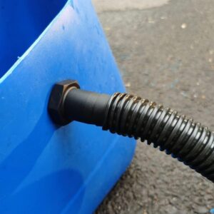 Water Butt Overflow Hose Black Corrugated PVC