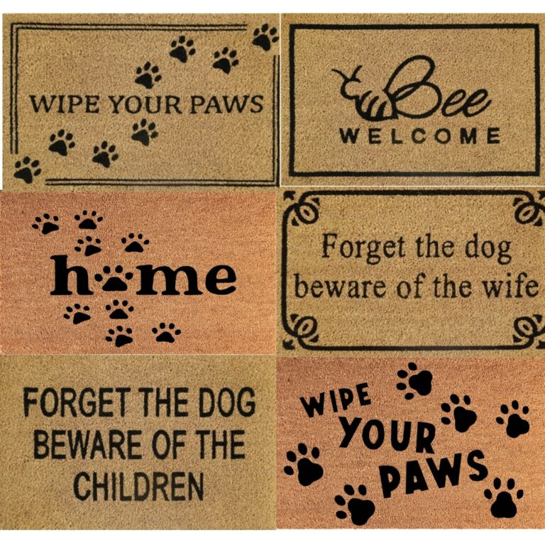 Coir Door Mat Animal Theme 60 x 40cm Non-Slip
