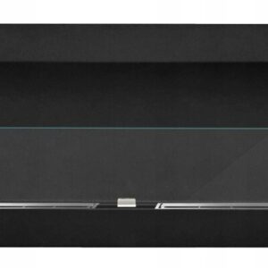 Bioethanol Wall Fireplace Matt Black with Glass