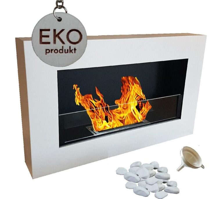 Bioethanol Wall Fireplace White 650 x 400mm