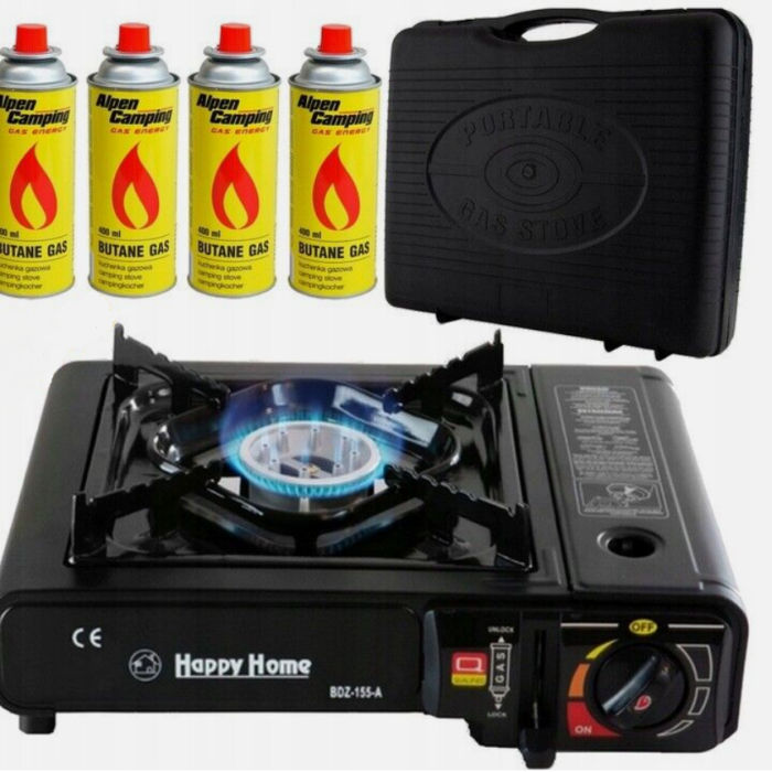 Butane Camping Stove 2.2kW with Carry Case 1 Burner