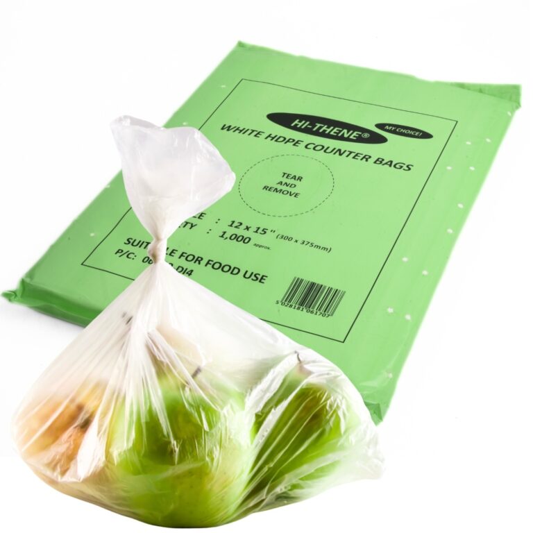 HDPE Counter Bags White Freezer Safe Food Grade