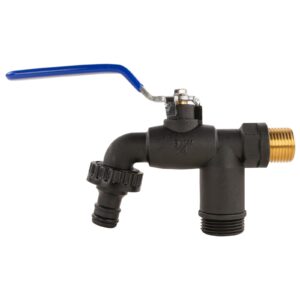 Garden Tap Splitter Double Outlet Lever Handle