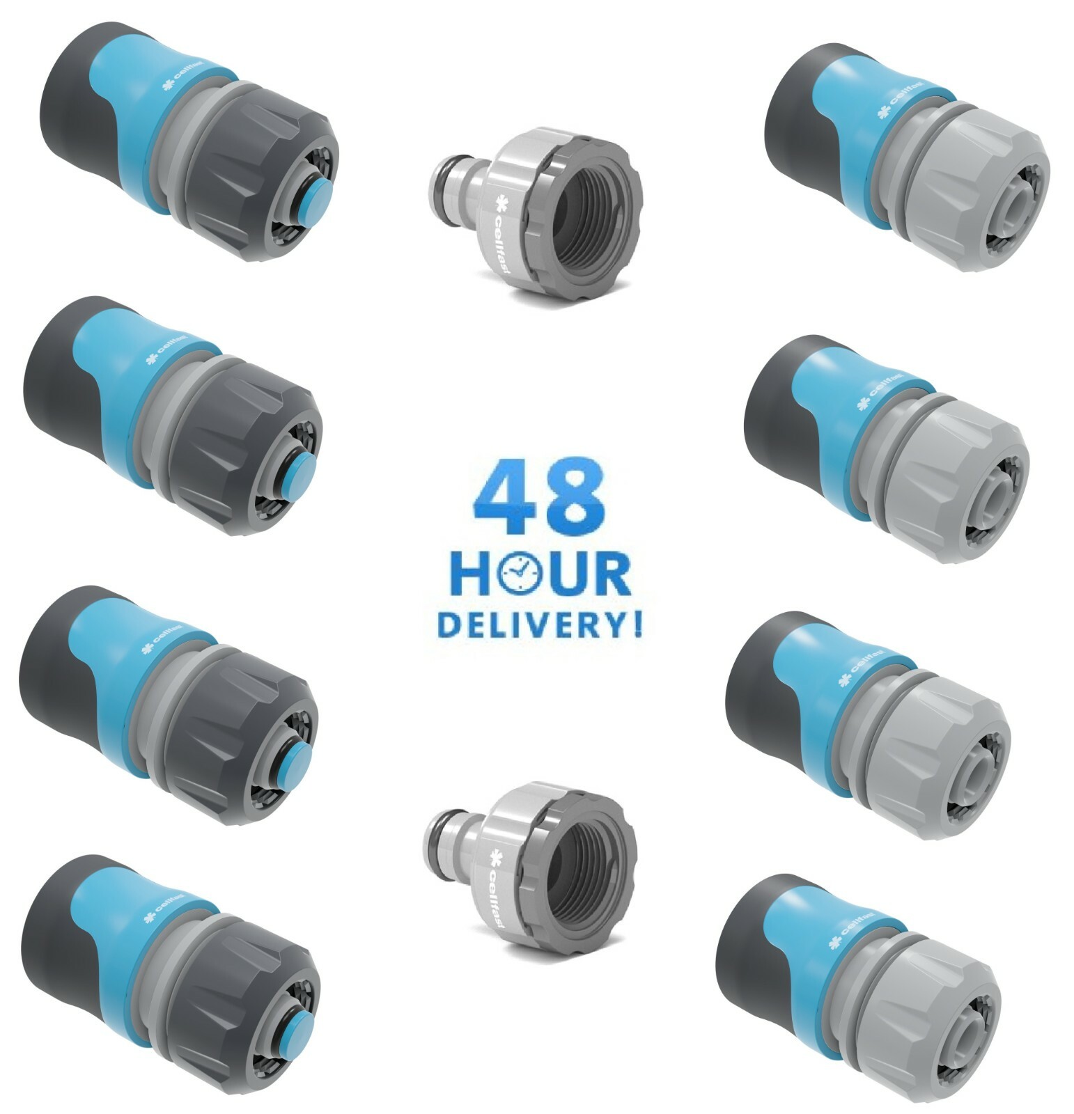 Hose Connector 1/2in Tap & Hose Fitting (Cellfast)