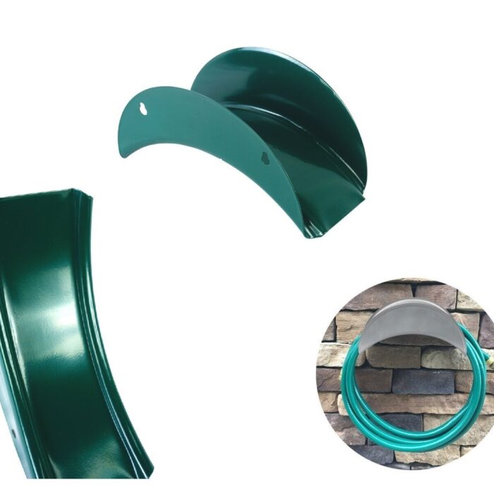 Metal Garden Hose Hanger Wall Mounted Green