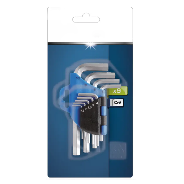 Hex Key Set 1.5-10mm CrV Steel 9pc with Case - Image 2