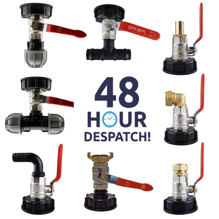 IBC Adapter S60x6 with Full-Flow Brass Valve