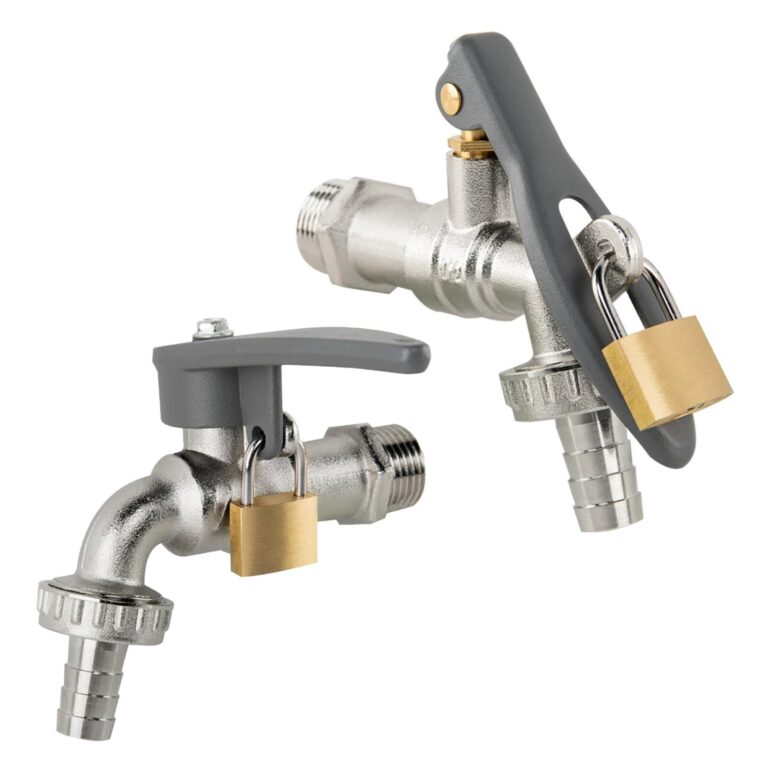 Lockable Lever Garden Tap 1/2in BSP Brass Hose Barb