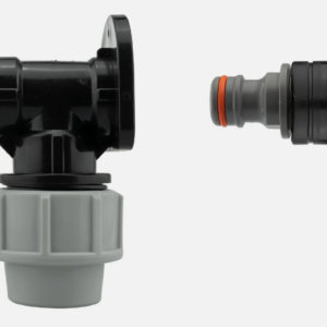 MDPE Wall Plate Elbow with Click Lock Connector