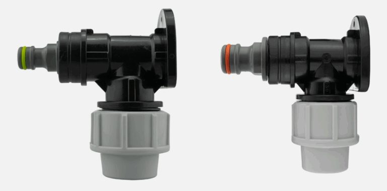 MDPE Wall Plate Elbow with Click Lock Connector