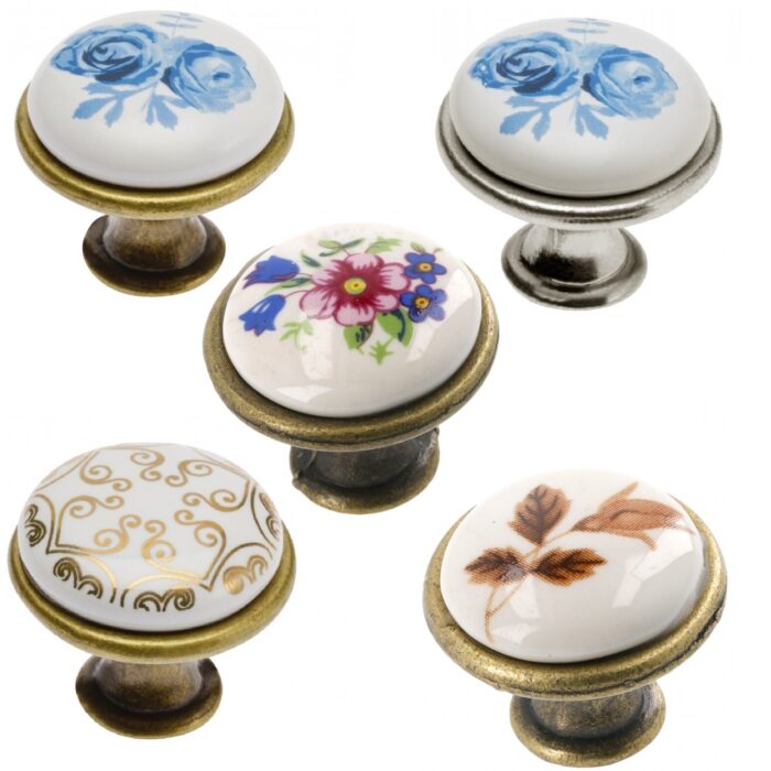 Porcelain Cabinet Knob Round 26.5mm