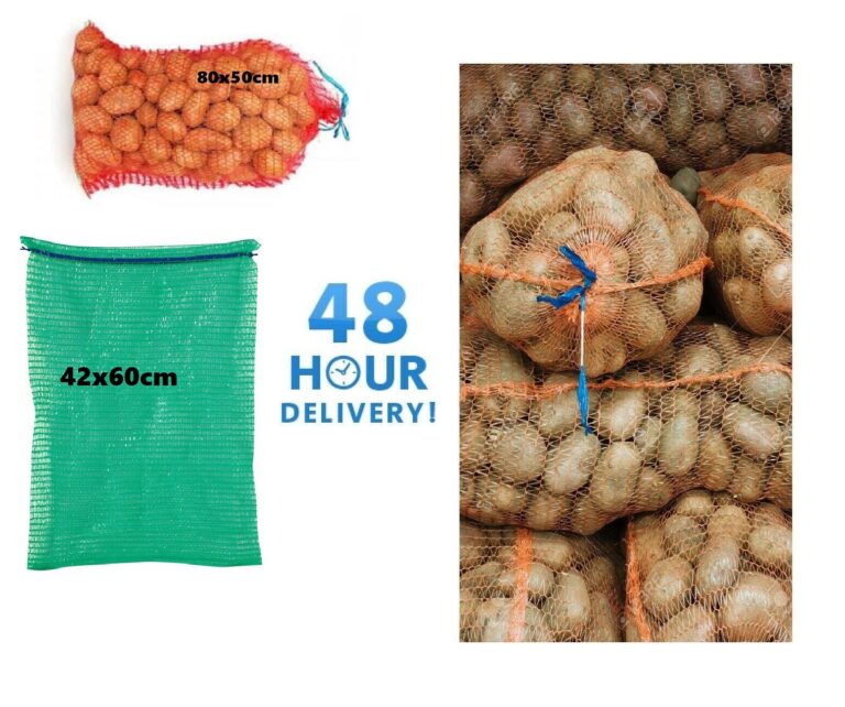Raschel Mesh Net Sacks with Drawstring