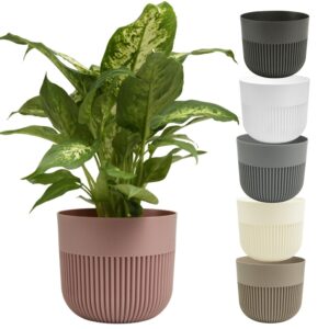 Ribbed Plant Pot Planter for Indoor & Outdoor Use