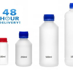 HDPE Bottles Natural with Screw Caps