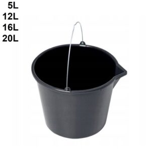 Heavy Duty Plastic Bucket Black