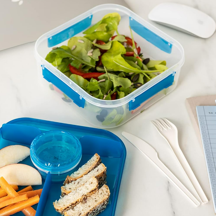 Layered Lunch Box 1.6L with Sauce Pot - Image 2