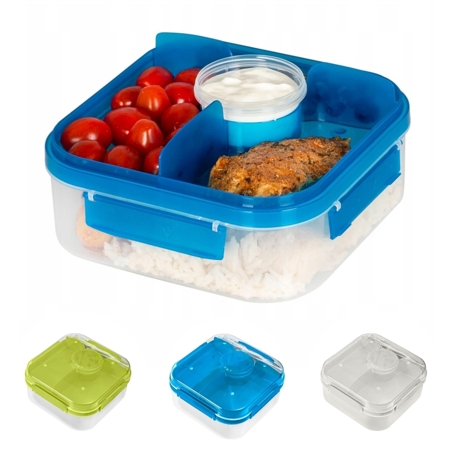Layered Lunch Box 1.6L with Sauce Pot