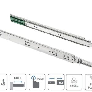 Drawer Runners Push-to-Open Soft Close Full Ext