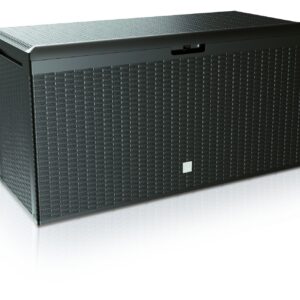 Garden Storage Box 290L Rattan Effect Umber Brown
