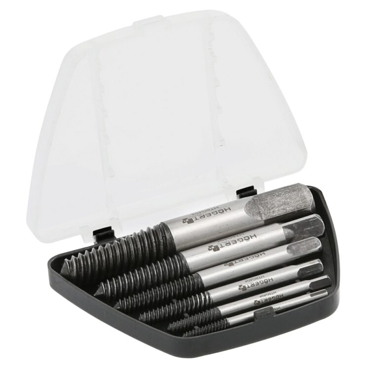 Screw & Bolt Extractor Set of 6 M3-M25 with Case
