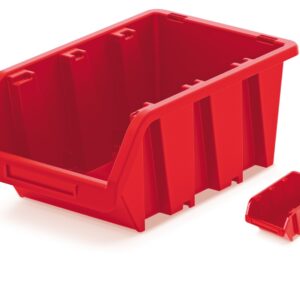 Open Front Stackable Storage Bins with Optional Lid