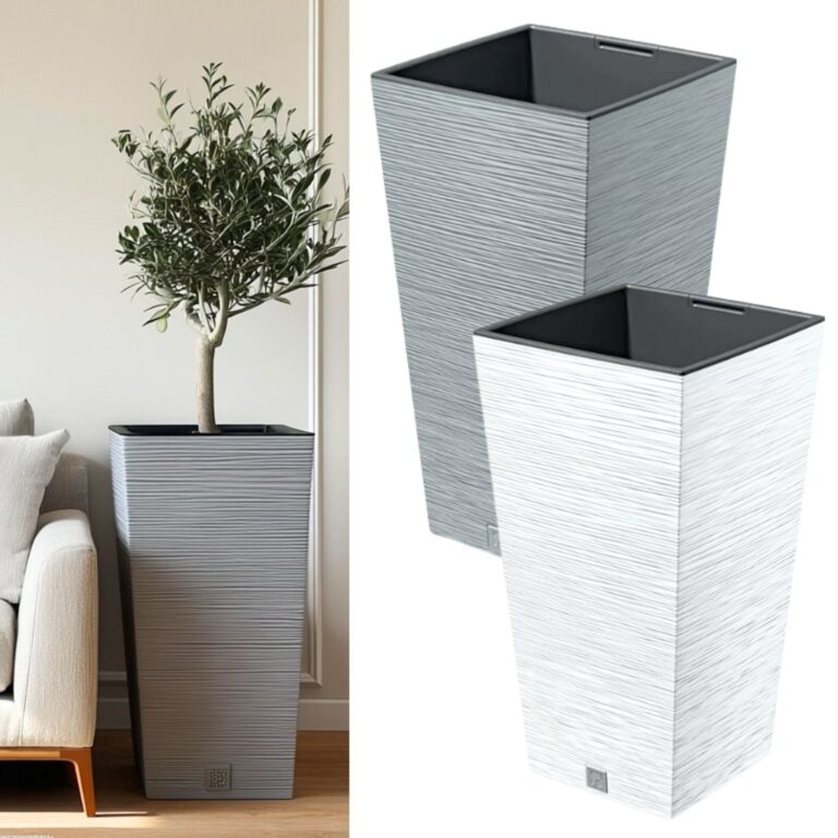 Square Tall Planter with Insert 35L