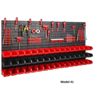 Tool Pegboard Wall Storage Kit with Bins